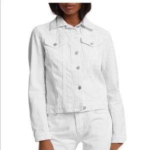 ❤️Hudson Fitted Denim Trucker Jacket in White❤️